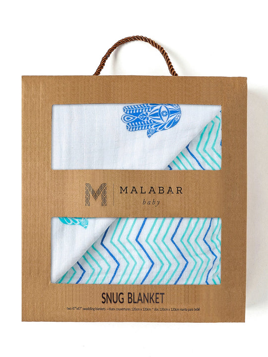 Organic Reversible Snug Blanket - Hamsa