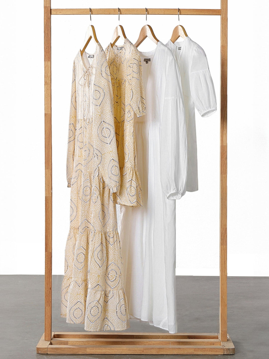 Kaftan Cotton Dress - White