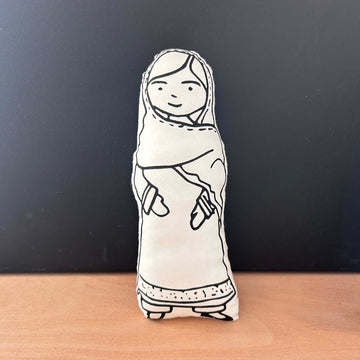Malala Yousafzai Screen Printed Cushion Doll