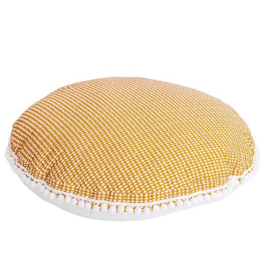 Big Floor Cushion - Rhombus Diamond Mustard