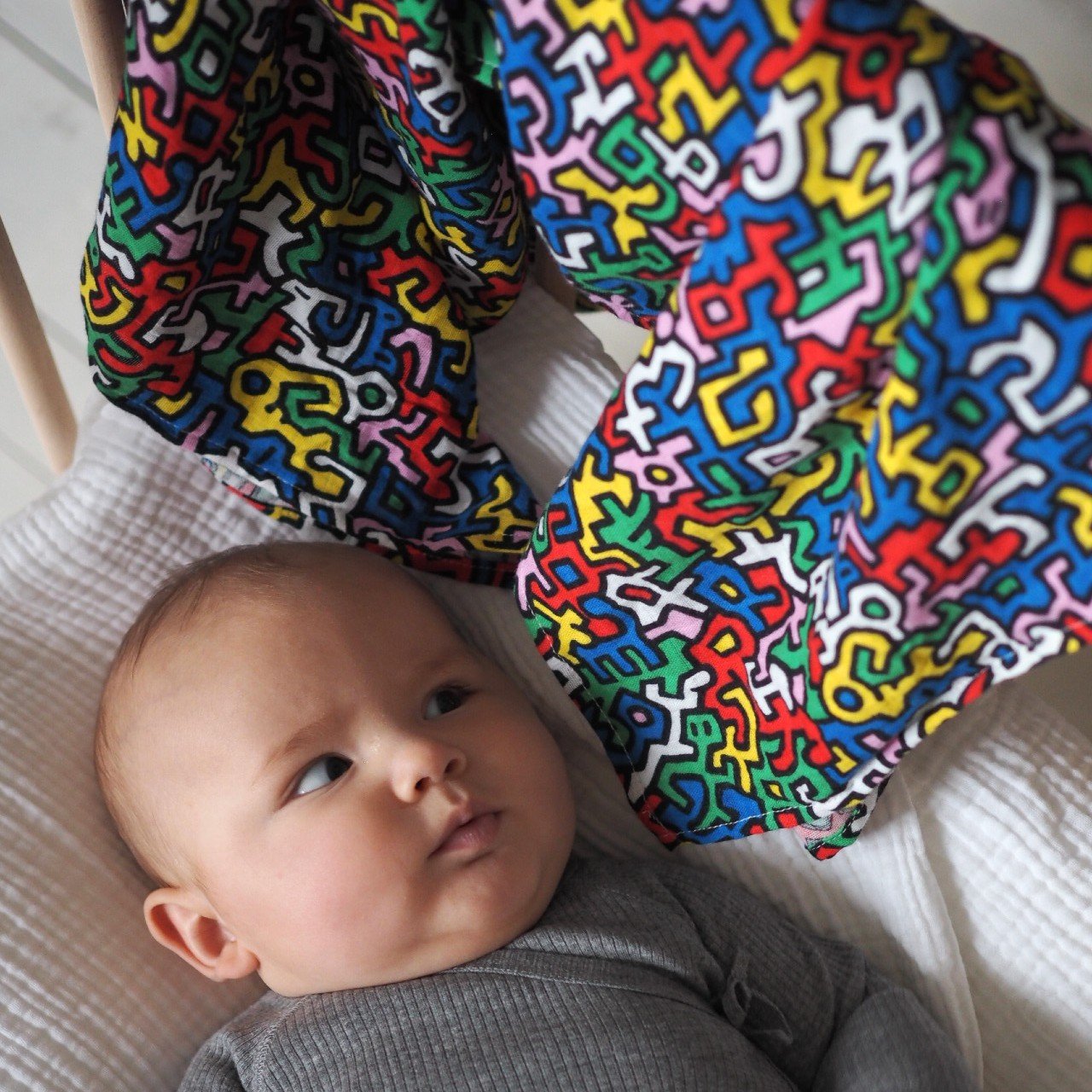 Etta Loves x Keith Haring Two-Pack Muslin Squares - Moo Like a Monkey