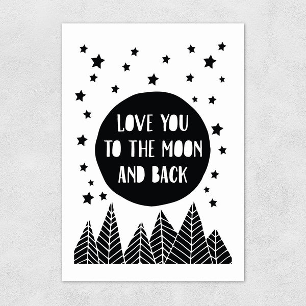 Art Print | Love You To The Moon And Back