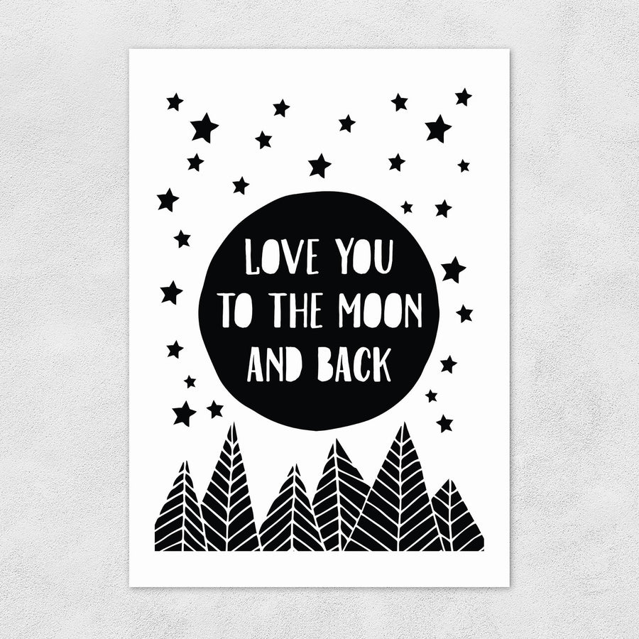 Art Print | Love You To The Moon And Back - Moo Like a Monkey
