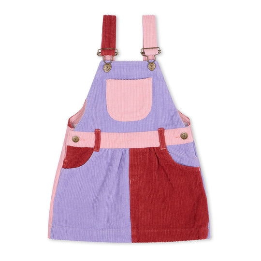 Dotty Dungarees | Chunky Cord Dress - Rosebed Patchwork
