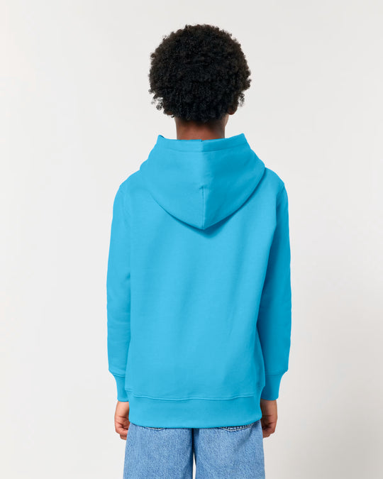 Organic Kids' Hoodie | Chip the Seagull 2.0 - Aqua Blue