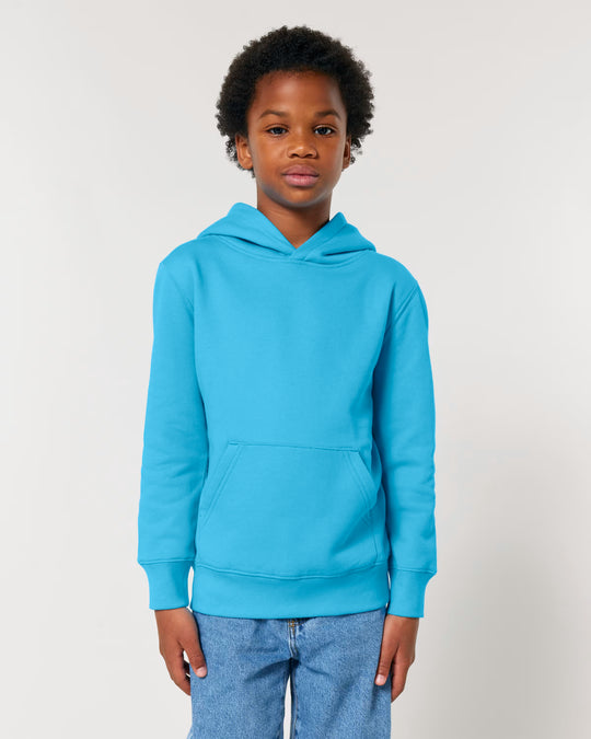 Organic Kids' Hoodie | Chip the Seagull 2.0 - Aqua Blue