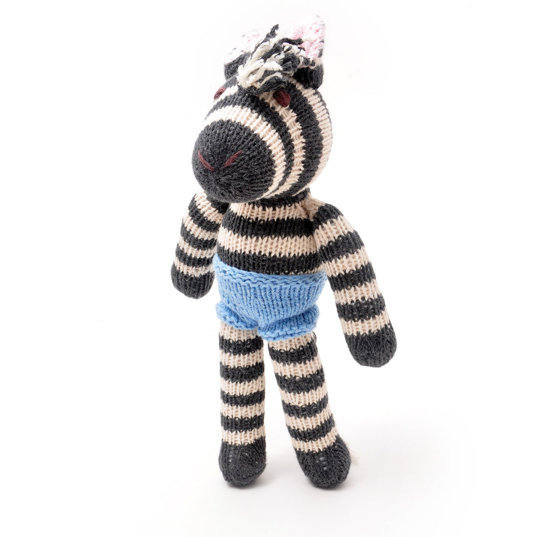 Organic Knitted Soft Toy | Zebra