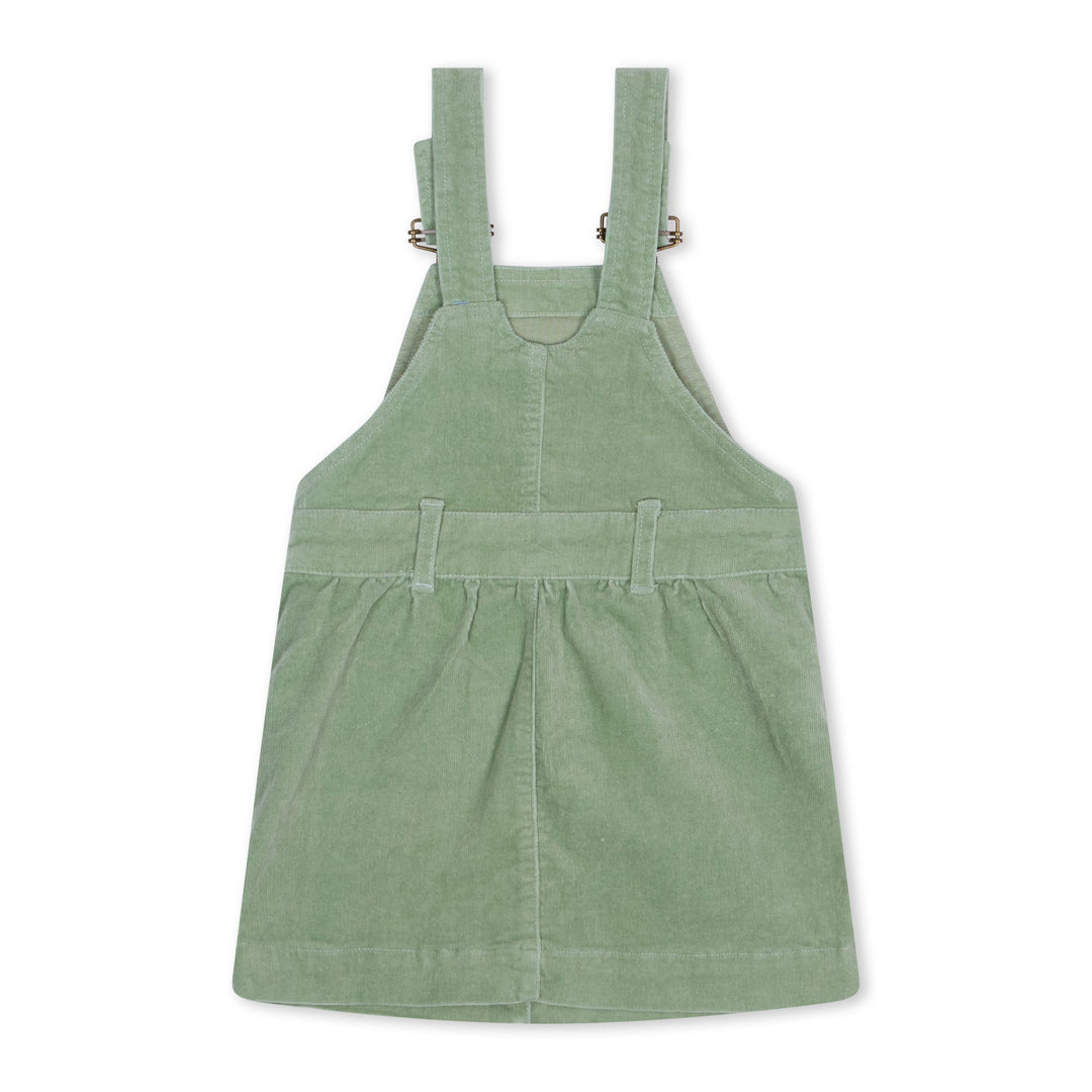 Dotty Dungarees | Corduroy Dress - Sage