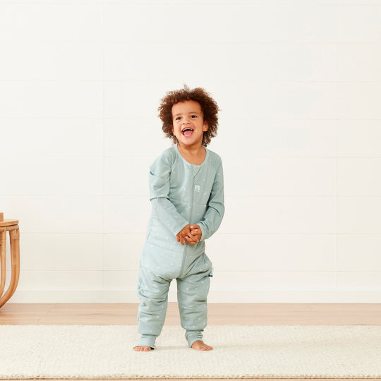 ergoPouch - Organic Winter Long Sleeved Sleep Onesie - Sage 3.5 TOG