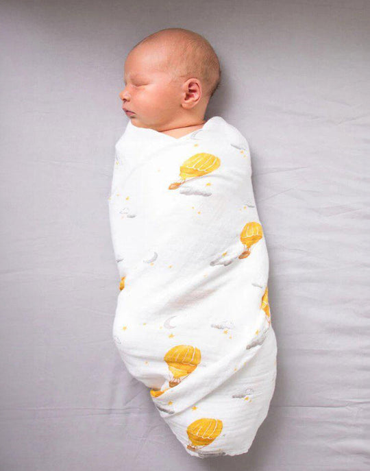New Baby Gift Set - Mustard and Grey Print