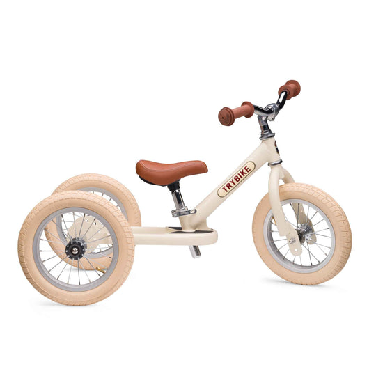 Trybike Steel Balance Trike | Matte - Vintage Cream