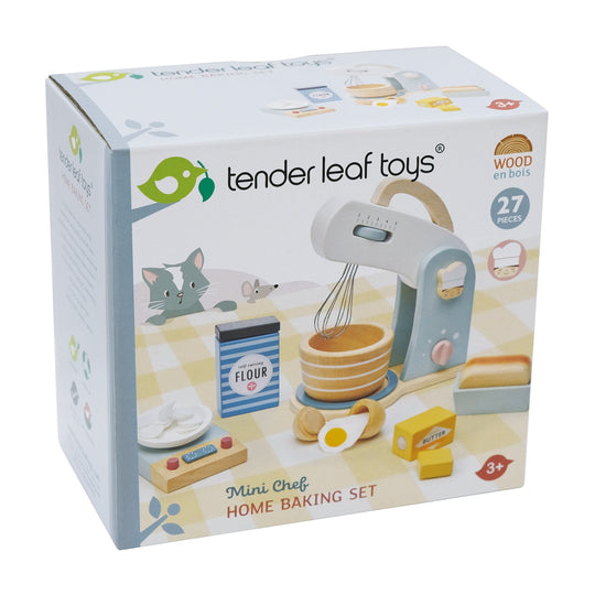 Tender Leaf Toys Mini Chef Home Baking Set packaging on a white background