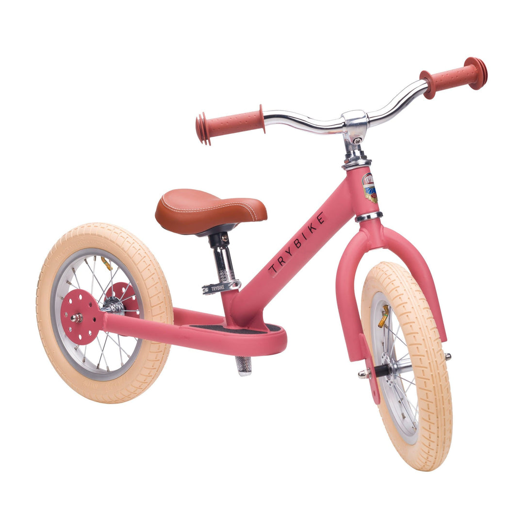 Trybike Steel Balance Trike | Matte - Vintage Pink