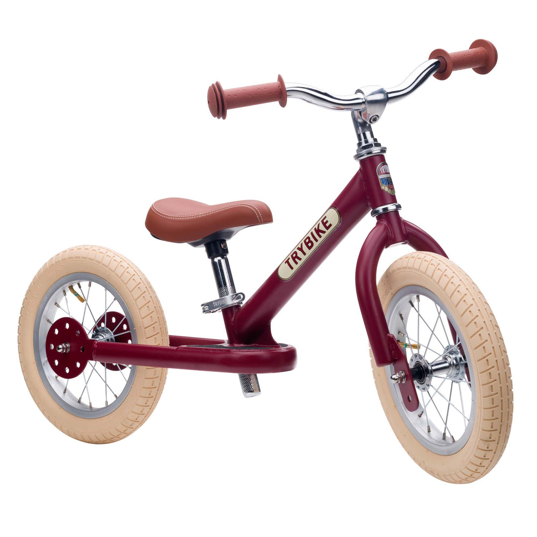 Trybike Steel Balance Trike | Matte - Vintage Red
