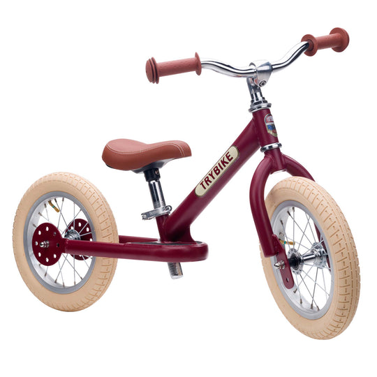 Trybike Steel Balance Trike | Matte - Vintage Red