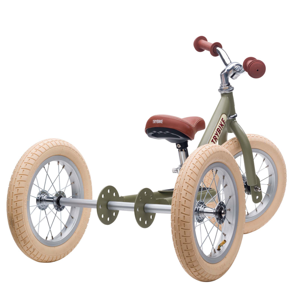 Trybike Steel Balance Trike | Matte - Vintage Green