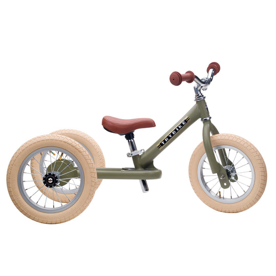 Trybike Steel Balance Trike | Matte - Vintage Green
