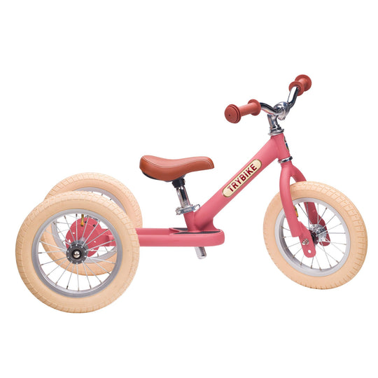 Trybike Steel Balance Trike | Matte - Vintage Pink