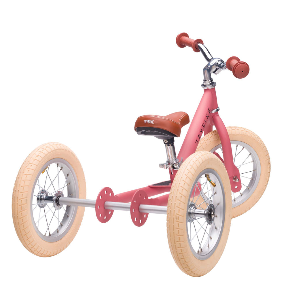 Trybike Steel Balance Trike | Matte - Vintage Pink