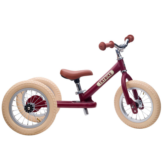 Trybike Steel Balance Trike | Matte - Vintage Red