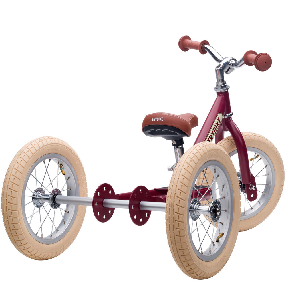 Trybike Steel Balance Trike | Matte - Vintage Red