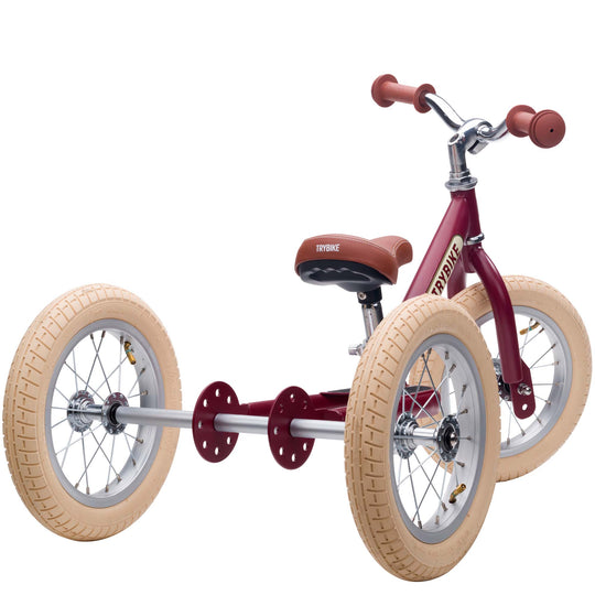 Trybike Steel Balance Trike | Matte - Vintage Red
