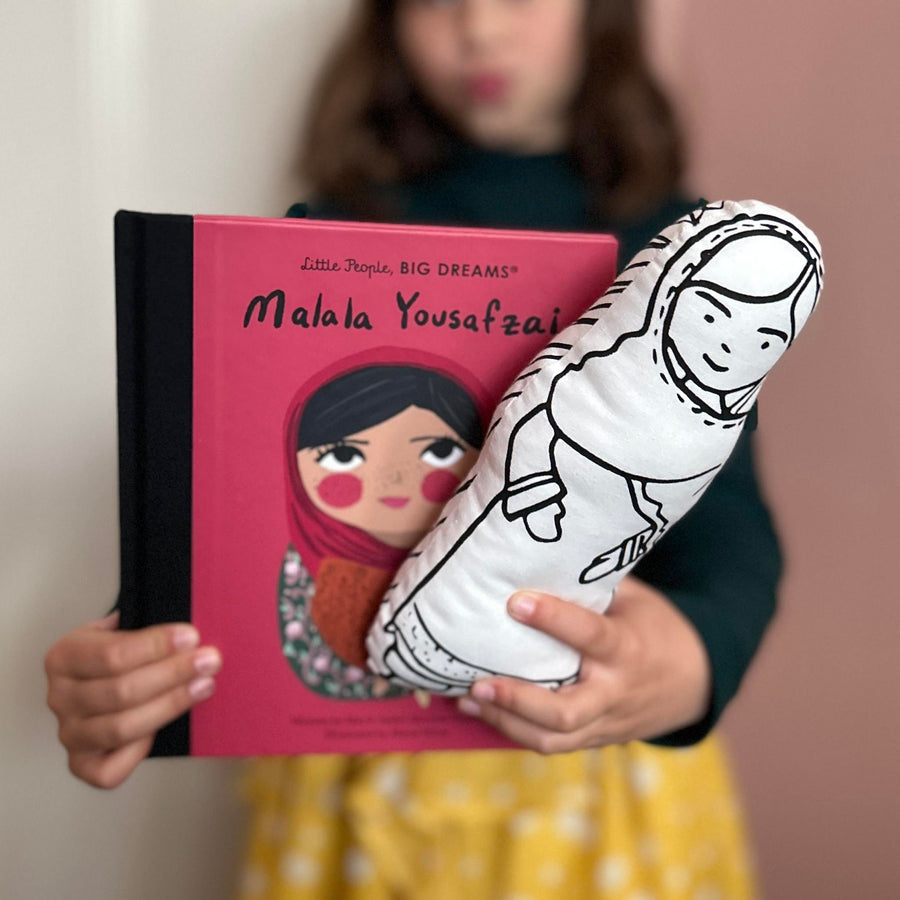 Screen Printed Cushion Doll | Malala Yousafzai - Moo Like a Monkey