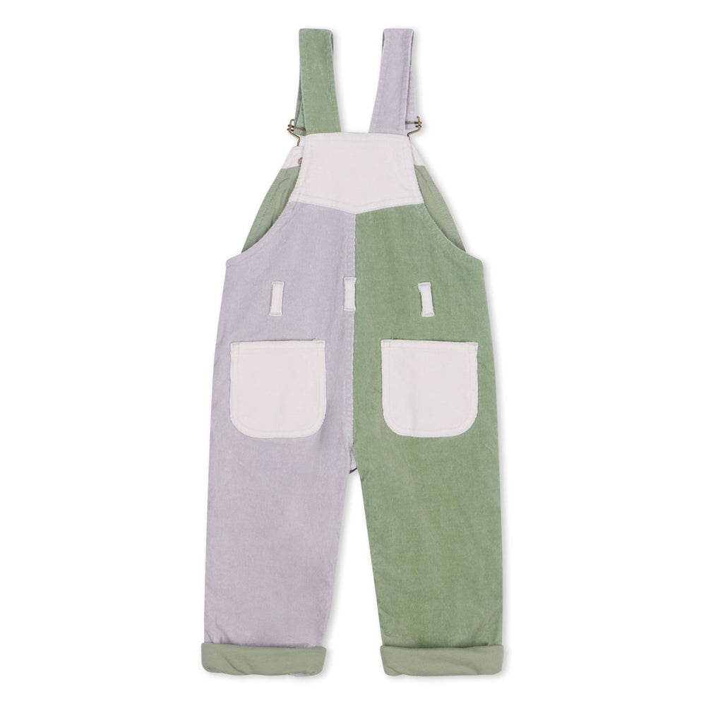 Dotty Dungarees | Corduroy Dungarees - Waterlilies Patchwork