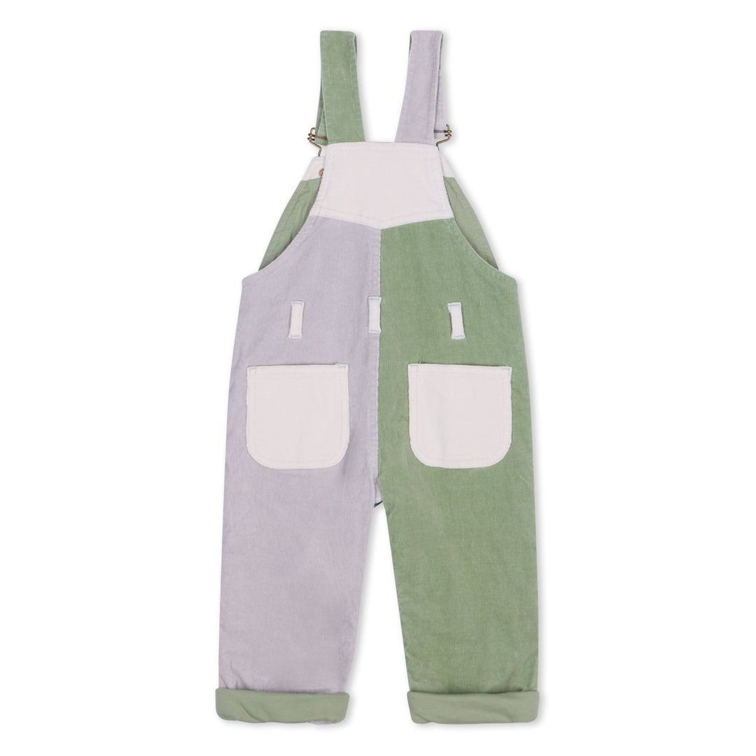 Dotty Dungarees | Corduroy Dungarees - Waterlilies Patchwork