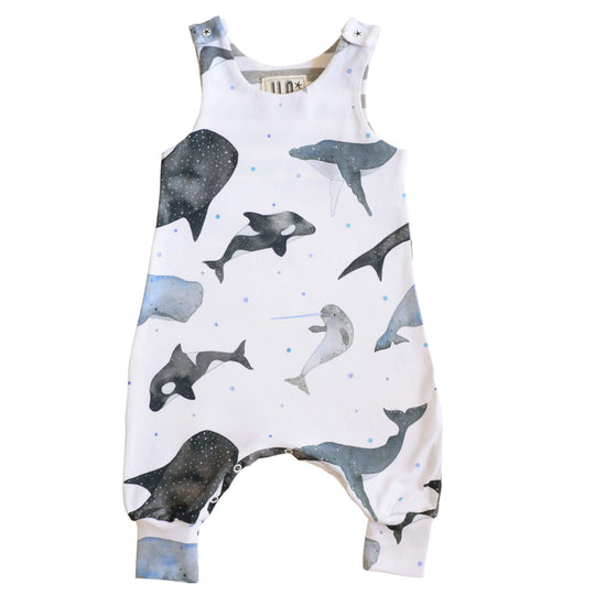 Whales Organic Romper