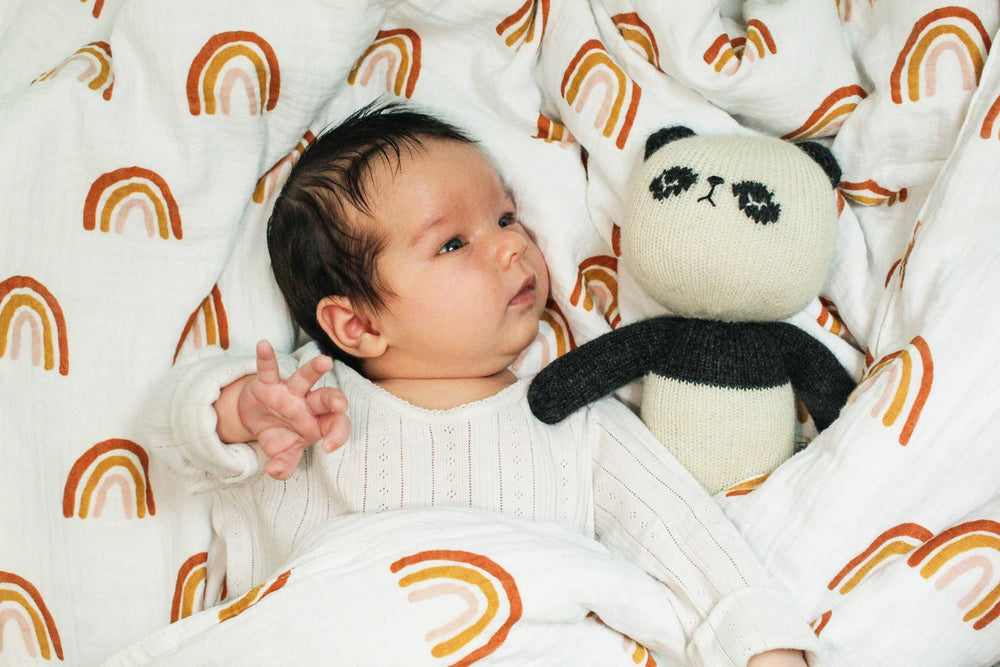 Hand-knitted Lambswool Panda