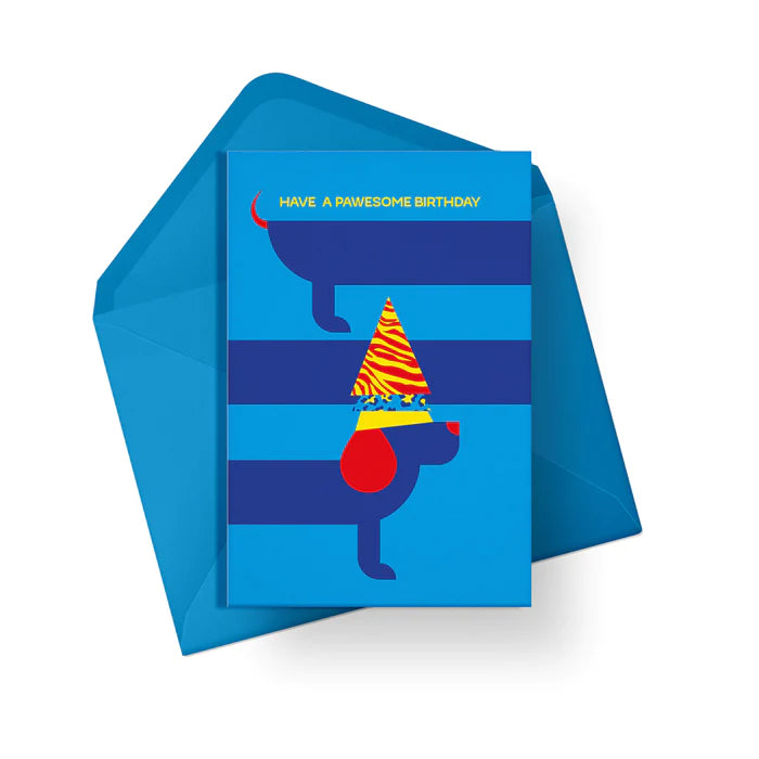 Alphablots Card | Have A Pawesome Birthday - Moo Like a Monkey
