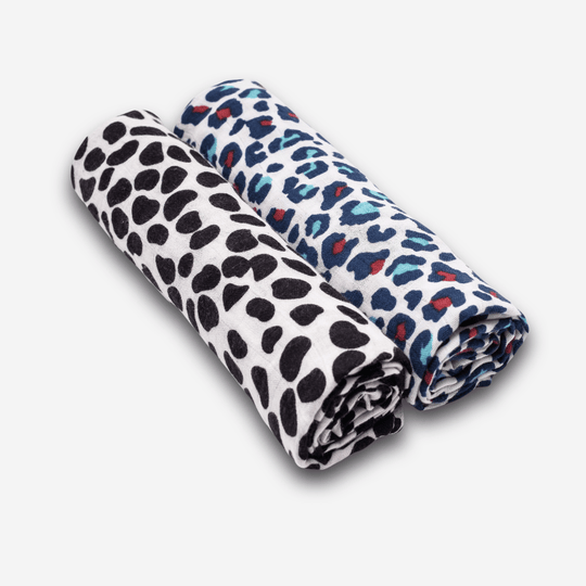 Animal Print Muslin 2-Pack