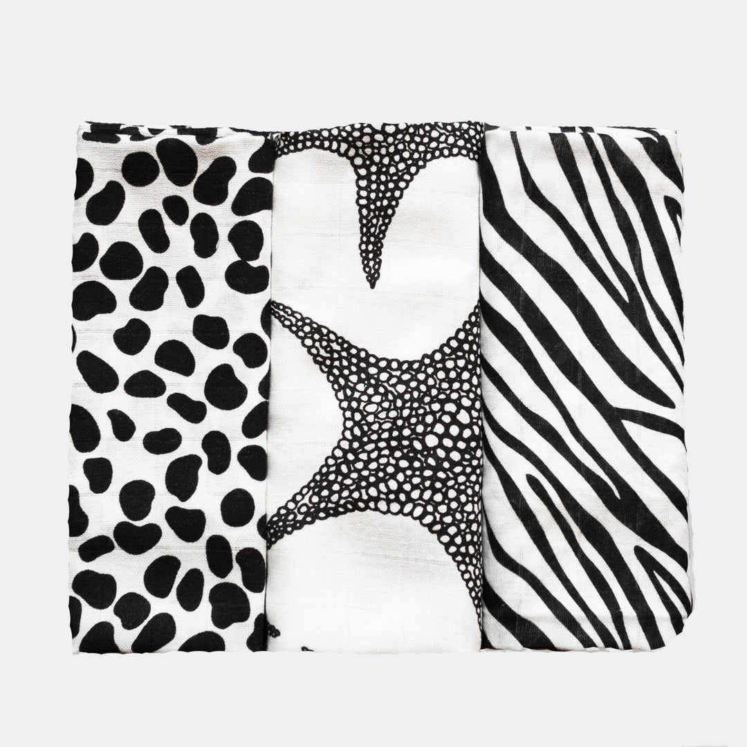 Animal Print Muslin 3-Pack