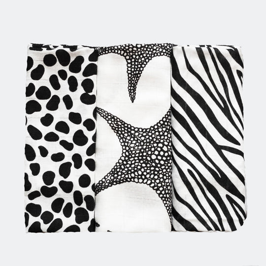 Animal Print Muslin 3-Pack