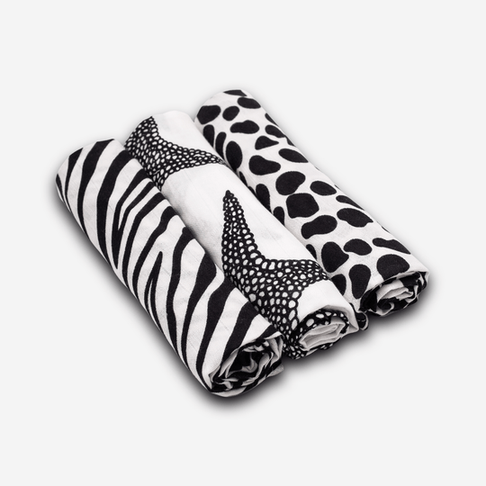 Animal Print Muslin 3-Pack