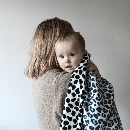 Animal Print Reversible Muslin Blanket