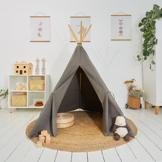 100% Cotton Canvas Ultra Anti-UV Play Teepee | Hettie - Army Green