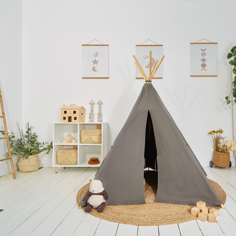 100% Cotton Canvas Ultra Anti-UV Play Teepee | Hettie - Army Green