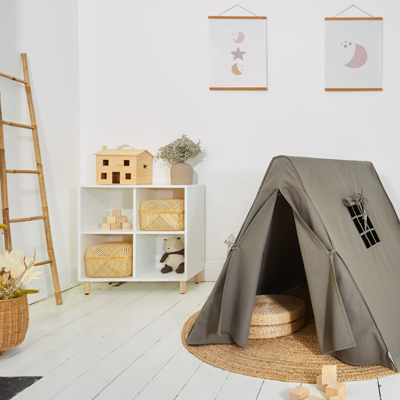 100% Cotton Canvas Ultra Anti-UV Play Tent | Lillie - Army Green