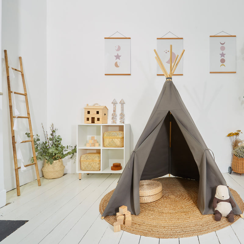 100% Cotton Canvas Ultra Anti-UV Play Teepee | Hettie - Army Green