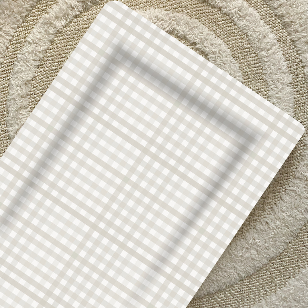 Changing Mat - Beige Gingham