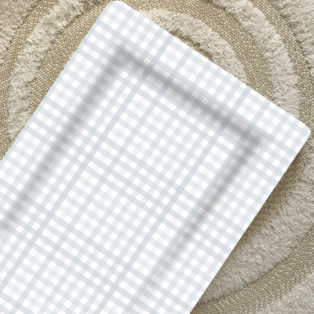 Changing Mat - Powder Blue Gingham