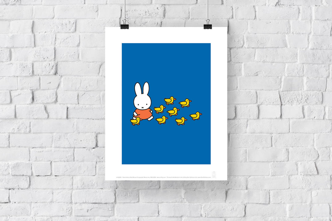 Miffy Art Print Walking With Ducks | 11” x 14”