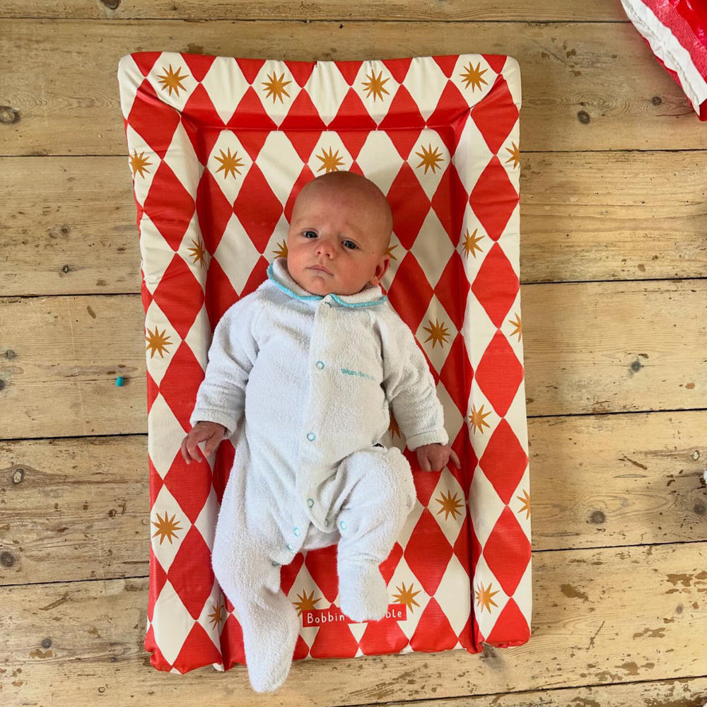 Changing Mat - Red Harlequin