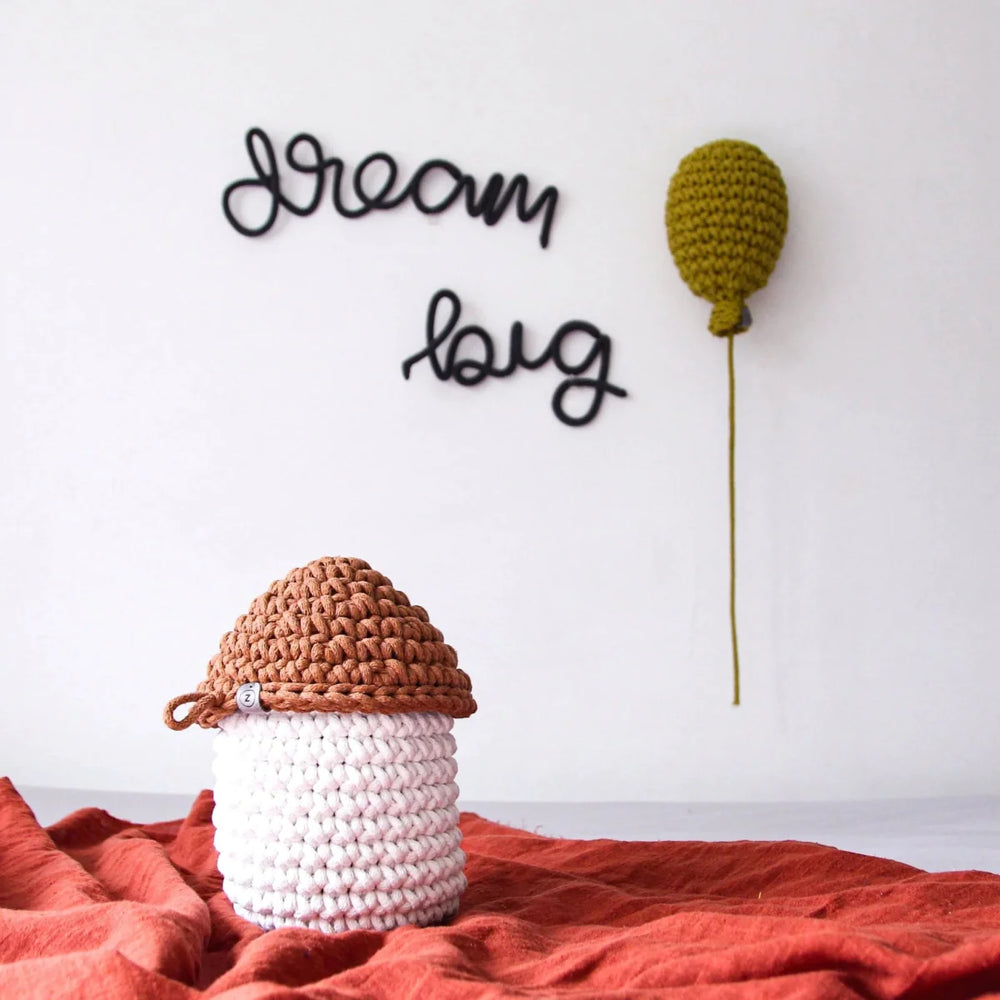 Gold Green Handmade Crochet Balloon