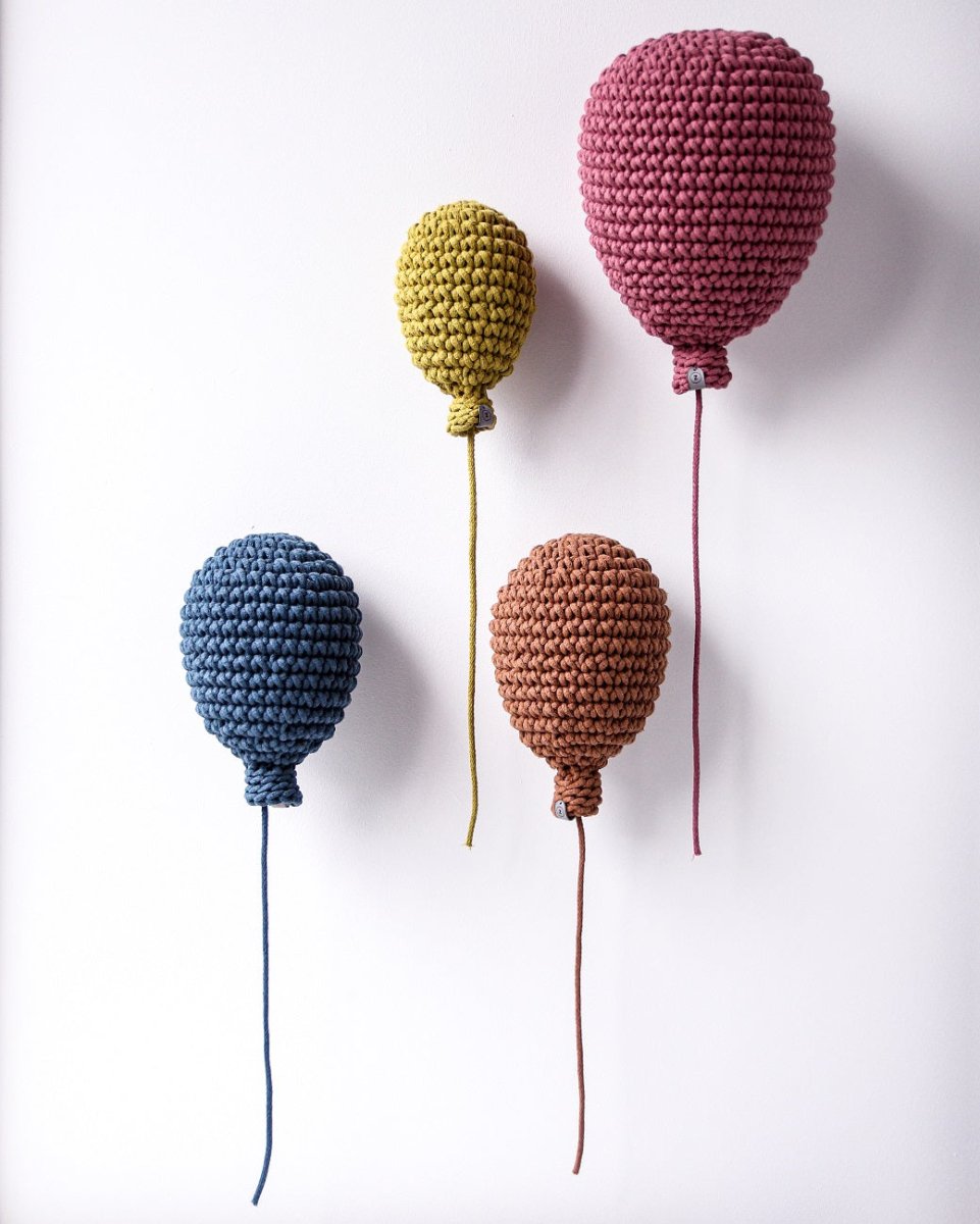 Grey Handmade Crochet Balloon