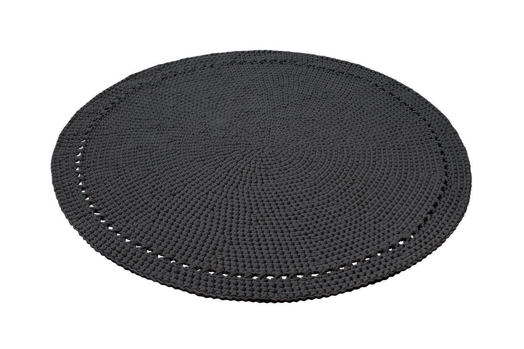 Crochet Nebo Rug | Charcoal