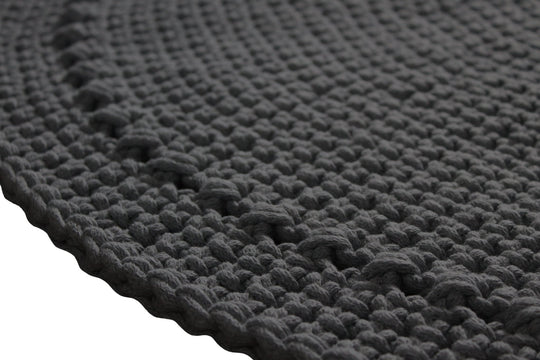 Crochet Nebo Rug | Charcoal