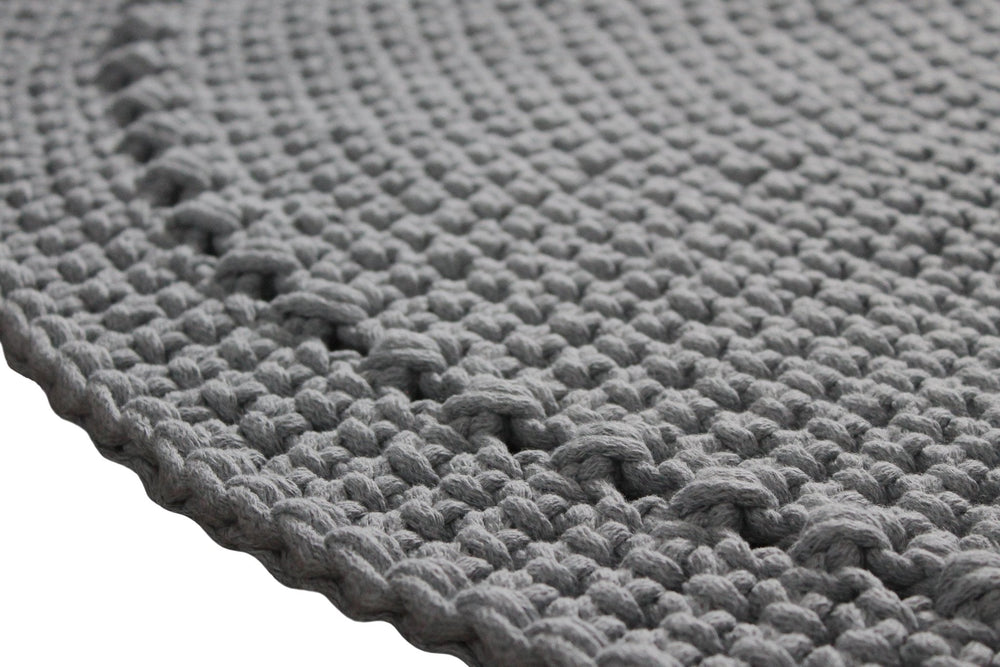 Crochet Nebo Rug | Dark Grey